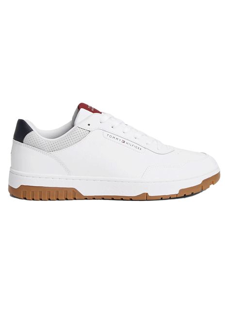 Tommy Hilfiger Basket Core Leather Shoes White Gum Men TOMMY HILFIGER | Sneakers | FM0FM05927-0GY